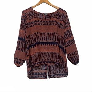 Charlotte Russe Geometric Lightweight Blouse